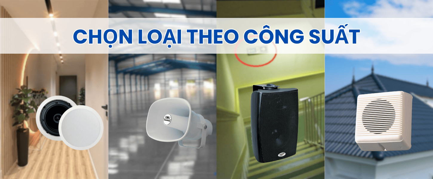 Chọn công suất cho loa dựa trên các không gian và loại loa sơ tán khẩn cấp Chọn công suất cho loa dựa trên các không gian và loại loa sơ tán khẩn cấp