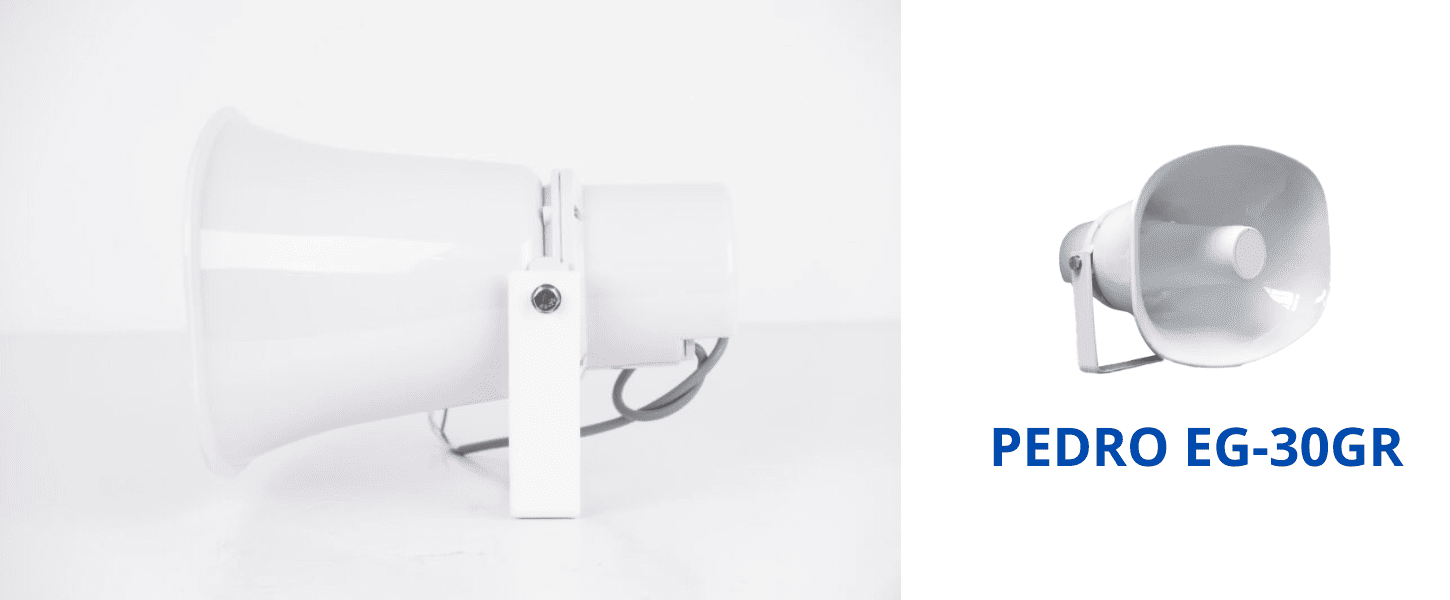 Loa phóng thanh PEDRO EG-30GR sở hữu công suất định mức 30W, phù hợp với hệ thống sơ tán nhà xưởng Loa phóng thanh PEDRO EG-30GR sở hữu công suất định mức 30W, phù hợp với hệ thống sơ tán nhà xưởng