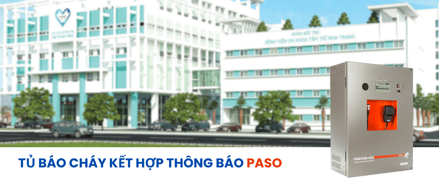 Tủ báo cháy kết hợp âm thanh thông báo của Paso đáp ứng tiêu chuẩn châu Âu EN54 về PCCC Tủ báo cháy kết hợp âm thanh thông báo của Paso đáp ứng tiêu chuẩn châu Âu EN54 về PCCC